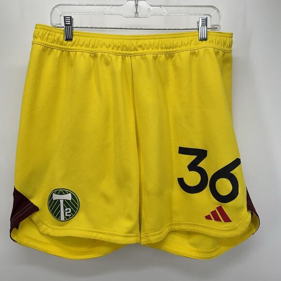 Adidas Portland Timbers 2 T2 Gold Training Soccer Shorts XL Player Issued Team - Picture 1 of 12